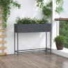 Podwyższona doniczka ogrodowa Antracyt 100 x 26 x 82 cm Stal