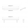 Uchwyt 2 pcs Srebrny 500 mm Stal