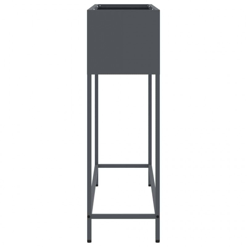 Podwyższona doniczka ogrodowa Antracyt 100 x 26 x 82 cm Stal