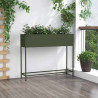 Podwyższona doniczka ogrodowa oliwkowy 100 x 26 x 82 cm Stal