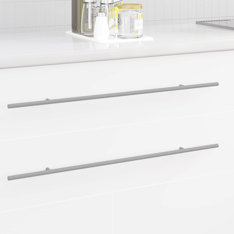 Uchwyt do szafki 2 pcs Srebrny 700mm Stal nierdzewna
