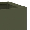 Podwyższona doniczka ogrodowa oliwkowy 100 x 26 x 82 cm Stal