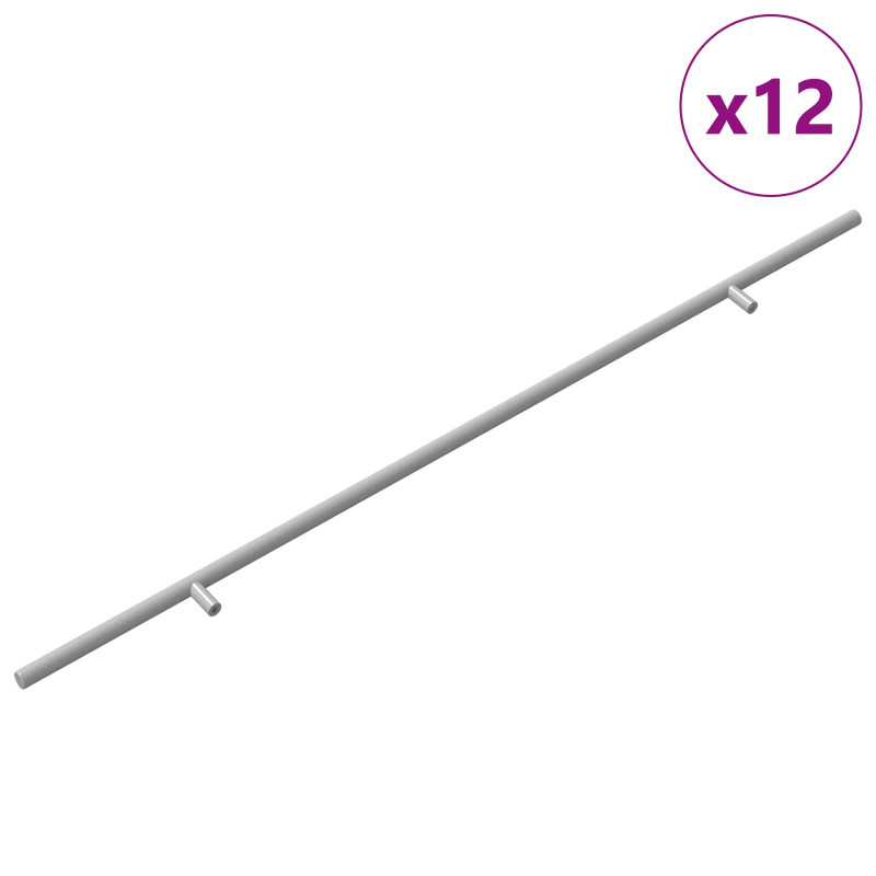 Uchwyt do szafki 12 pcs Srebrny 700mm Stal nierdzewna