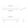 Uchwyt do szafki 12 pcs Srebrny 700mm Stal nierdzewna