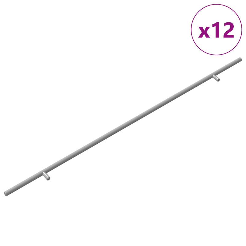 Uchwyt do szafki 12 pcs Srebrny 800 mm Stal nierdzewna