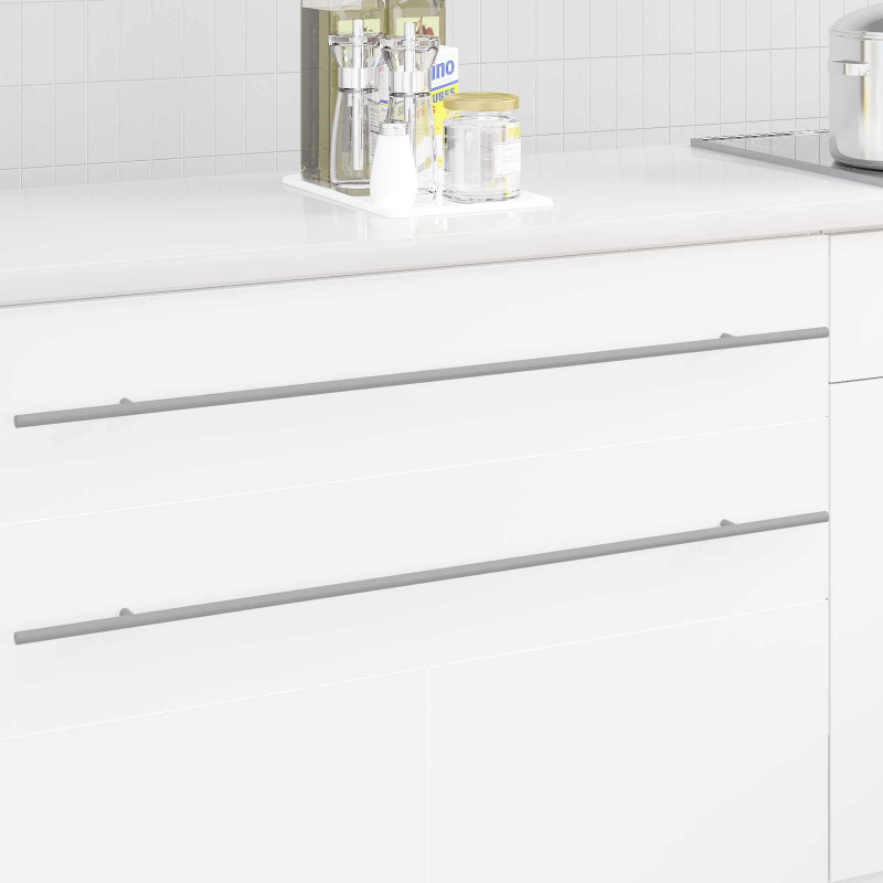 Uchwyt do szafki 2 pcs Srebrny 900 mm Stal nierdzewna