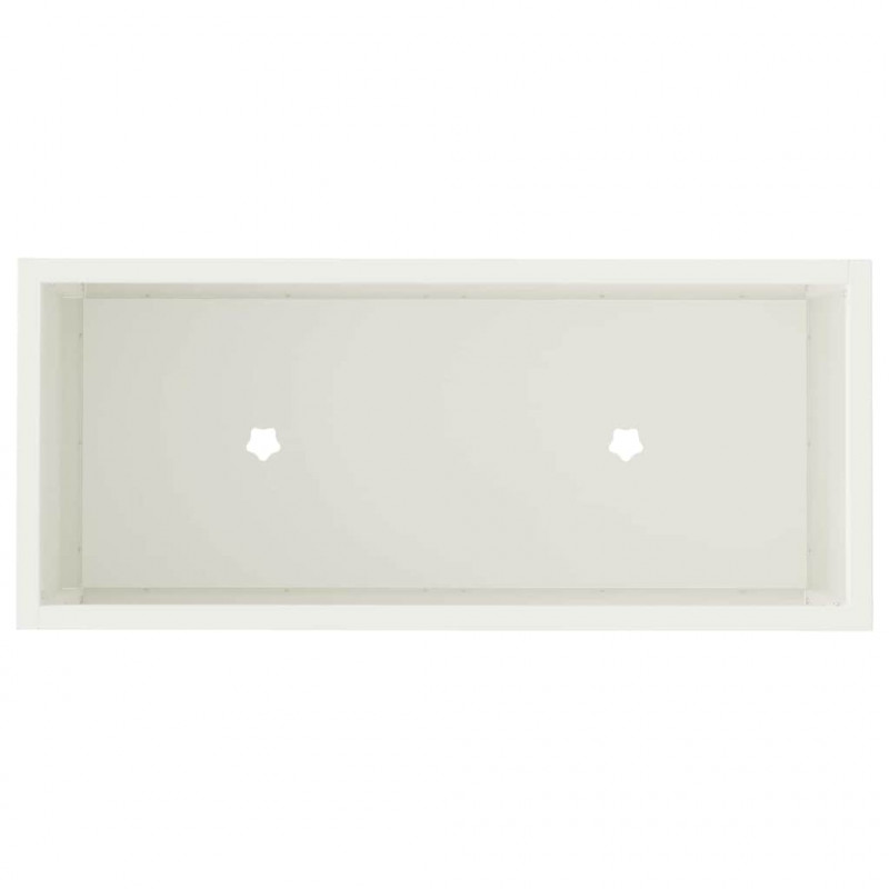 Podwyższona doniczka ogrodowa Biały 60 x 26 x 48 cm Stal