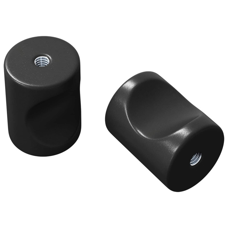 Gałka meblowa 2 pcs Czarny 18 x 23 mm Żelazo