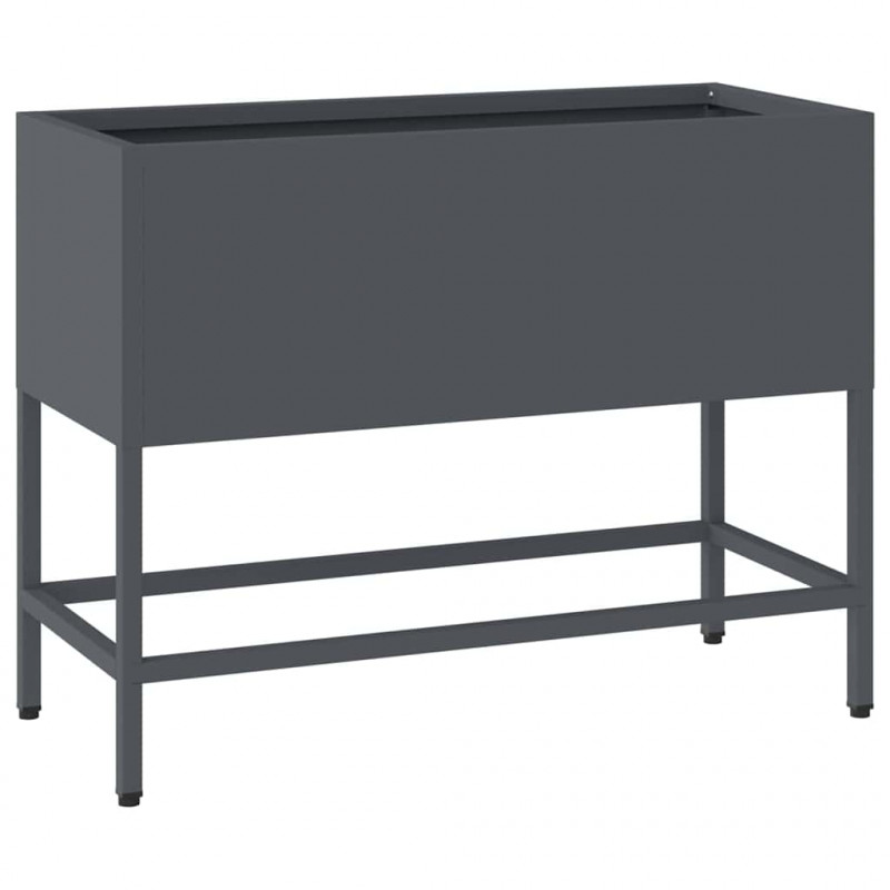 Podwyższona doniczka ogrodowa Antracyt 60 x 26 x 45 cm Stal