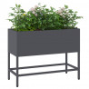 Podwyższona doniczka ogrodowa Antracyt 60 x 26 x 45 cm Stal