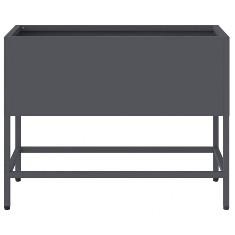 Podwyższona doniczka ogrodowa Antracyt 60 x 26 x 45 cm Stal