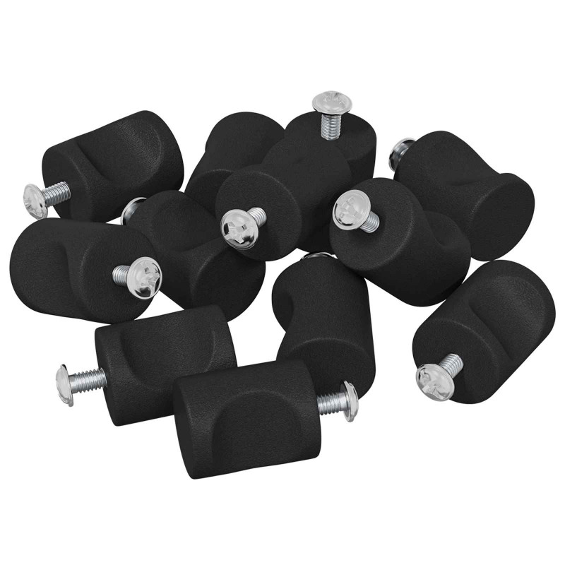 Gałka meblowa 12 pcs Czarny 18 x 23 mm Żelazo
