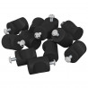 Gałka meblowa 12 pcs Czarny 18 x 23 mm Żelazo