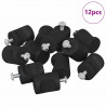 Gałka meblowa 12 pcs Czarny 18 x 23 mm Żelazo