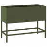 Podwyższona doniczka ogrodowa oliwkowy 60 x 26 x 45 cm Stal