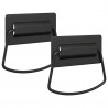 Uchwyty do szafek 2 pcs Czarny 85 x 45 mm Metal