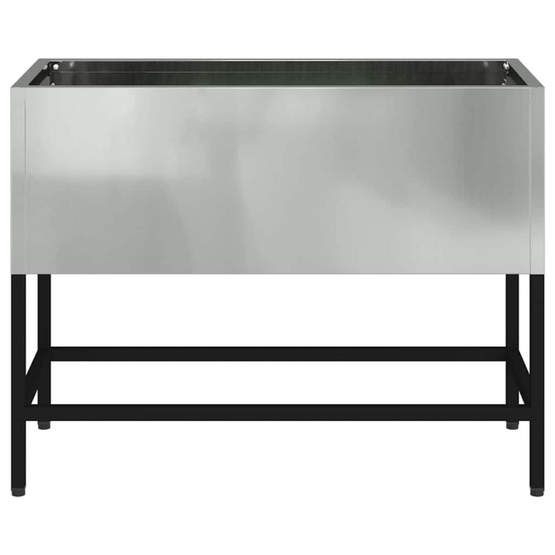 Podwyższona doniczka ogrodowa Srebrny 60 x 26 x 45 cm