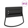 Uchwyty do szafek 12 pcs Czarny 85 x 45 mm Metal