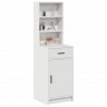 Highboard Biały 40 x 40,5 x 135 cm Materiał drewnopochodny