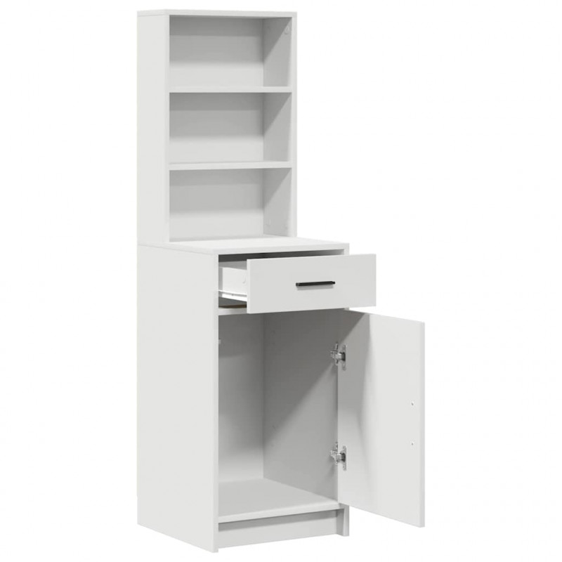 Highboard Biały 40 x 40,5 x 135 cm Materiał drewnopochodny