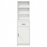 Highboard Biały 40 x 40,5 x 135 cm Materiał drewnopochodny