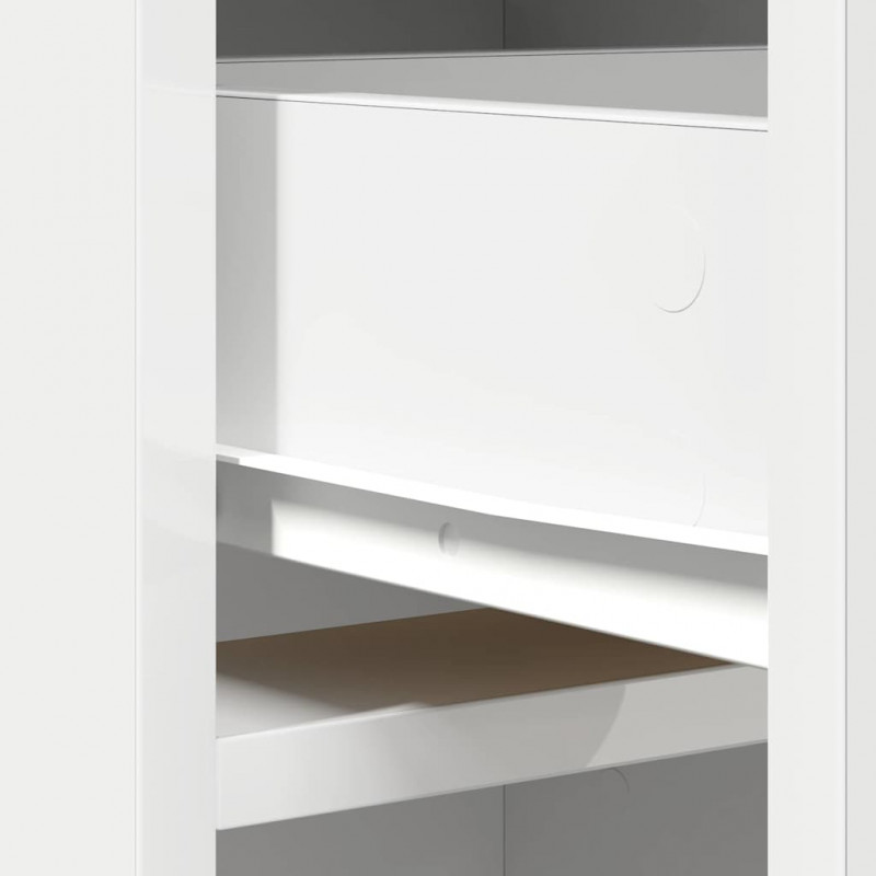 Highboard Biały 40 x 40,5 x 135 cm Materiał drewnopochodny