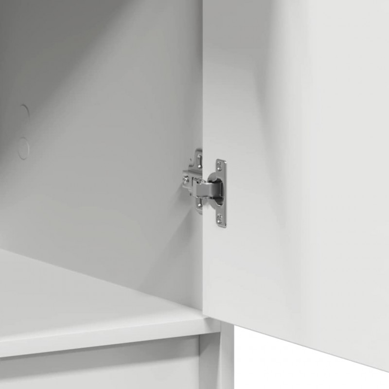 Highboard Biały 40 x 40,5 x 135 cm Materiał drewnopochodny