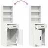 Highboard Biały 40 x 40,5 x 135 cm Materiał drewnopochodny