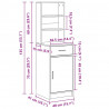 Highboard Biały 40 x 40,5 x 135 cm Materiał drewnopochodny