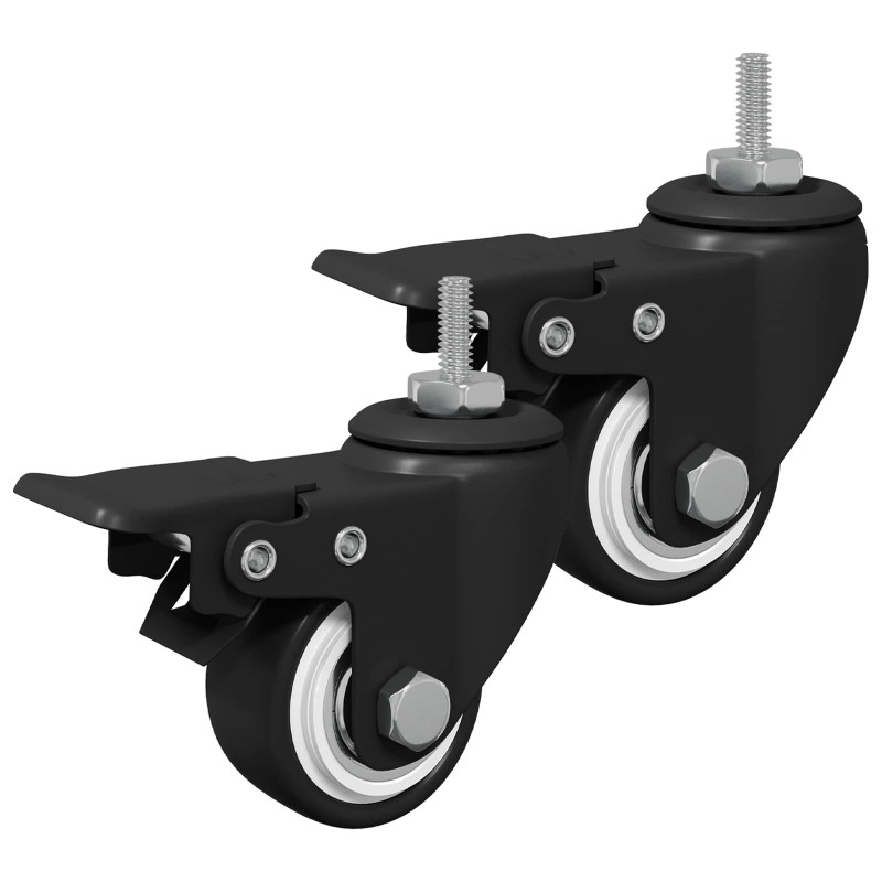 Kółka 2 pcs Czarny M6 x 37 mm Żelazo i nylon