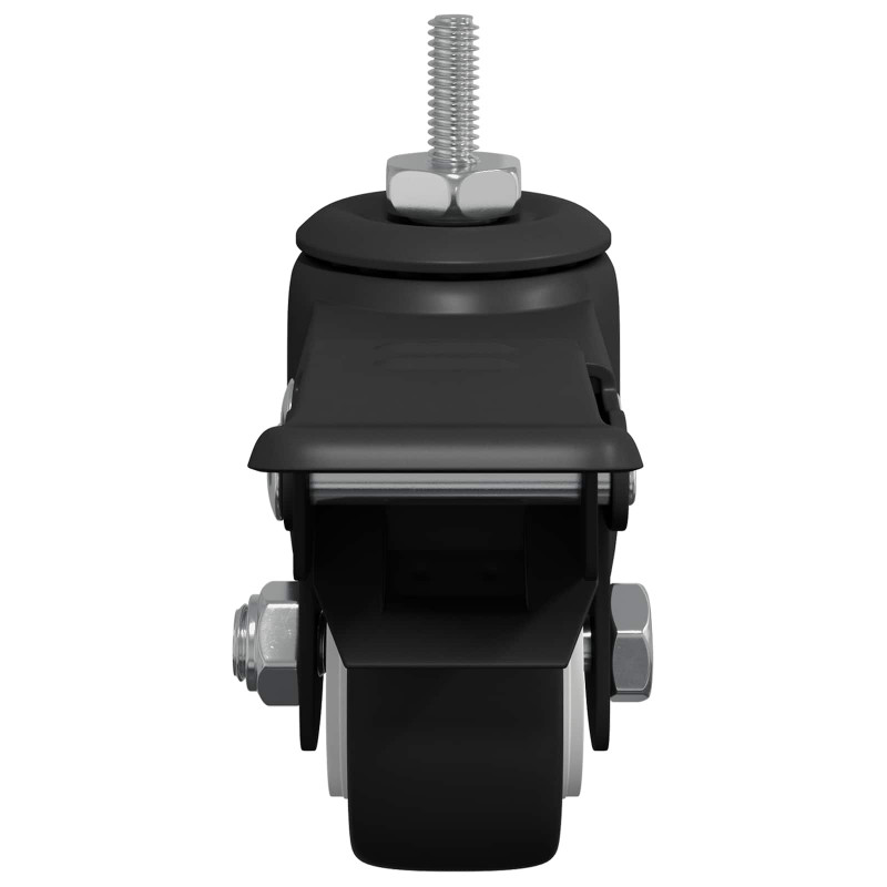 Kółka 2 pcs Czarny M6 x 37 mm Żelazo i nylon