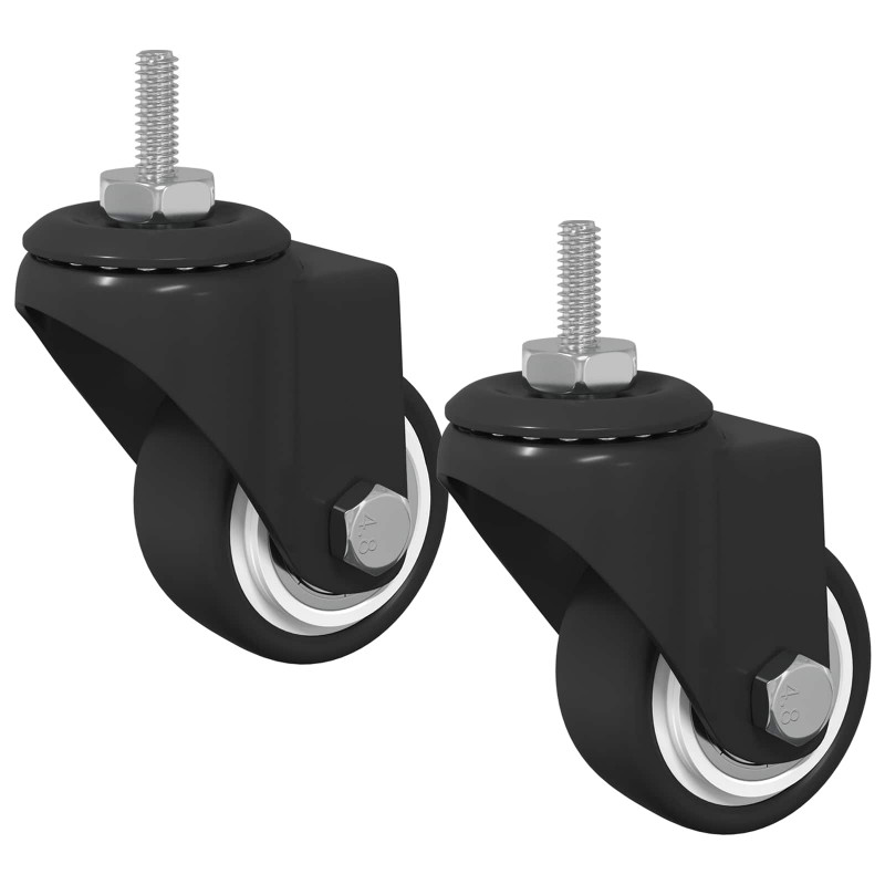 Obrotowe kółko 2 pcs Czarny 40,4 x 40,4 x 19,7 mm
