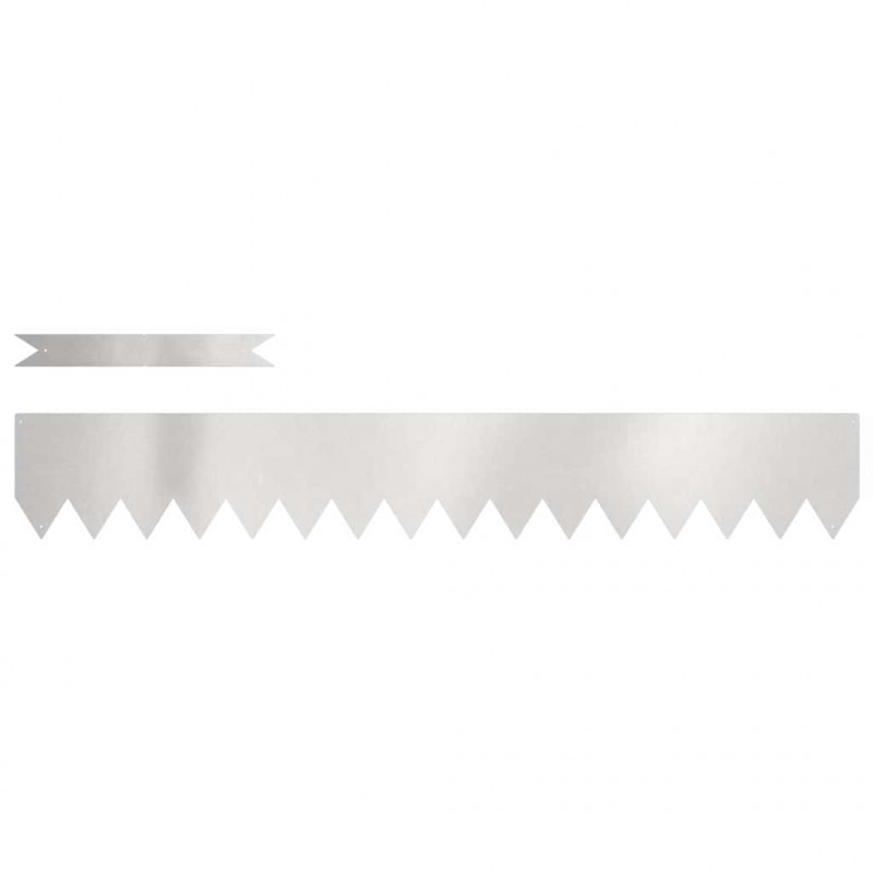 Krawężnik do trawnika 20 pcs Srebrny 100 x 0.05 x 20 cm