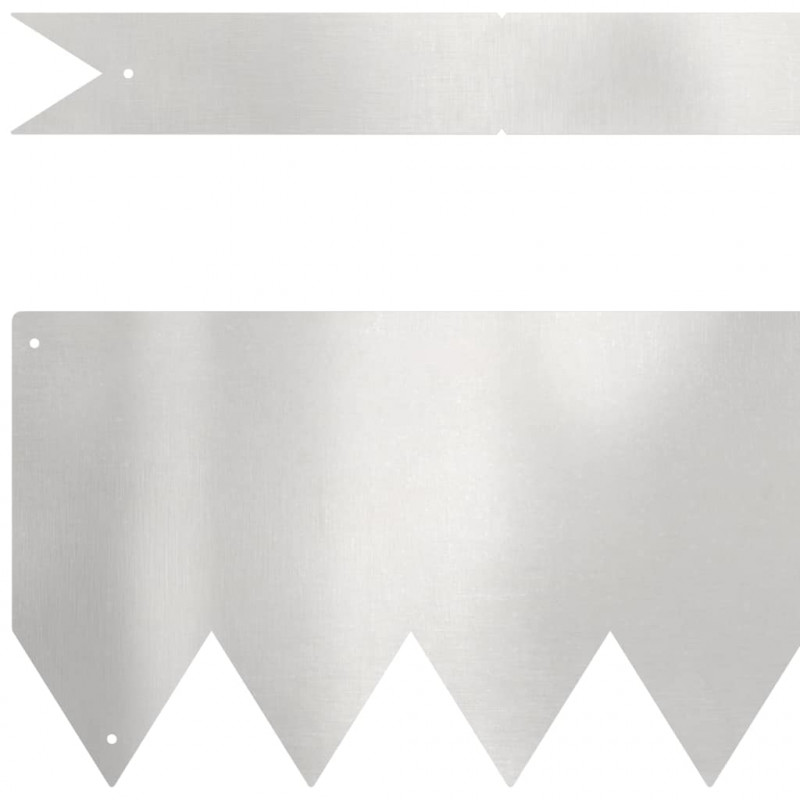 Krawężnik do trawnika 50 pcs Srebrny 100 x 0.05 x 20 cm