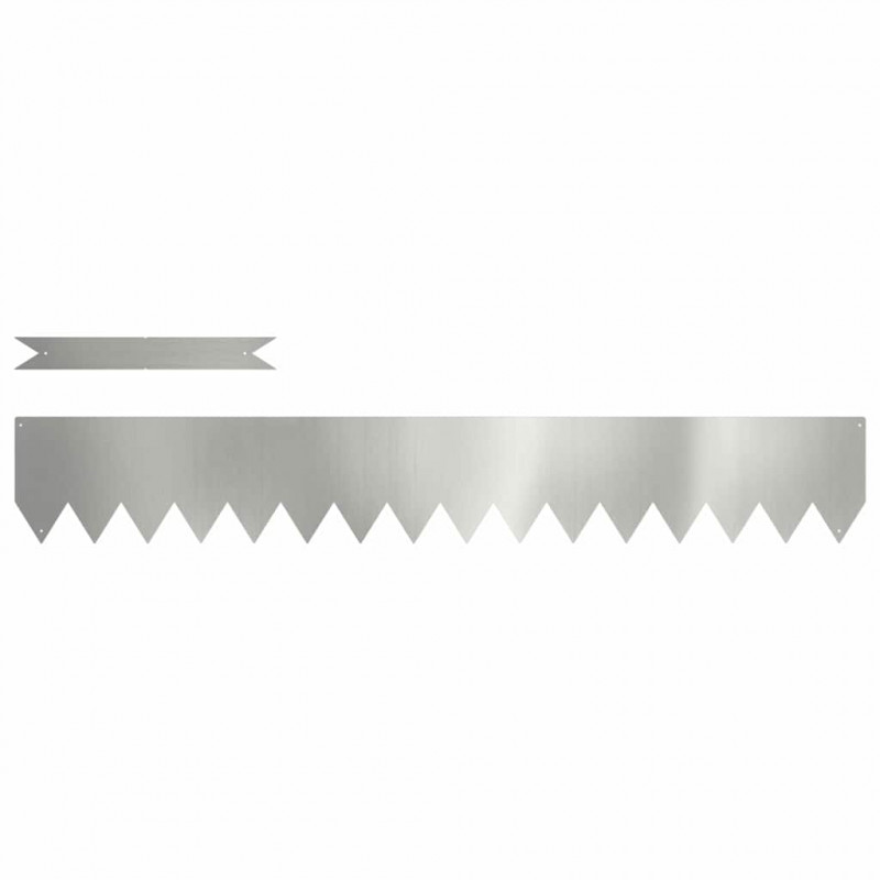 Krawężnik do trawnika 30 pcs Srebrny 100 x 0.05 x 20 cm