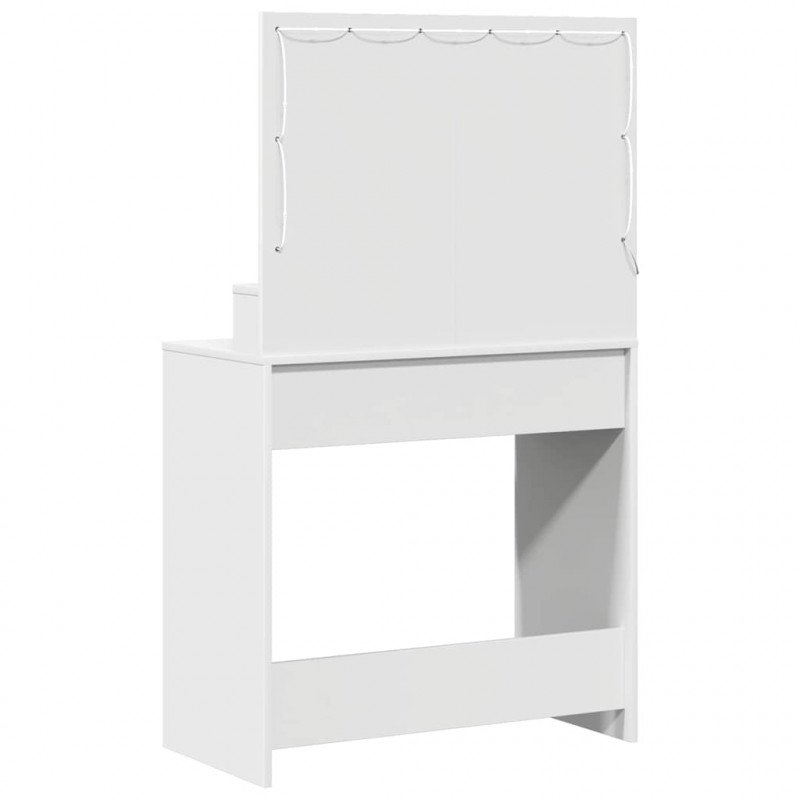 Toaletka z półką Biały 79 x 41 x 135 cm Materiał drewnopochodny