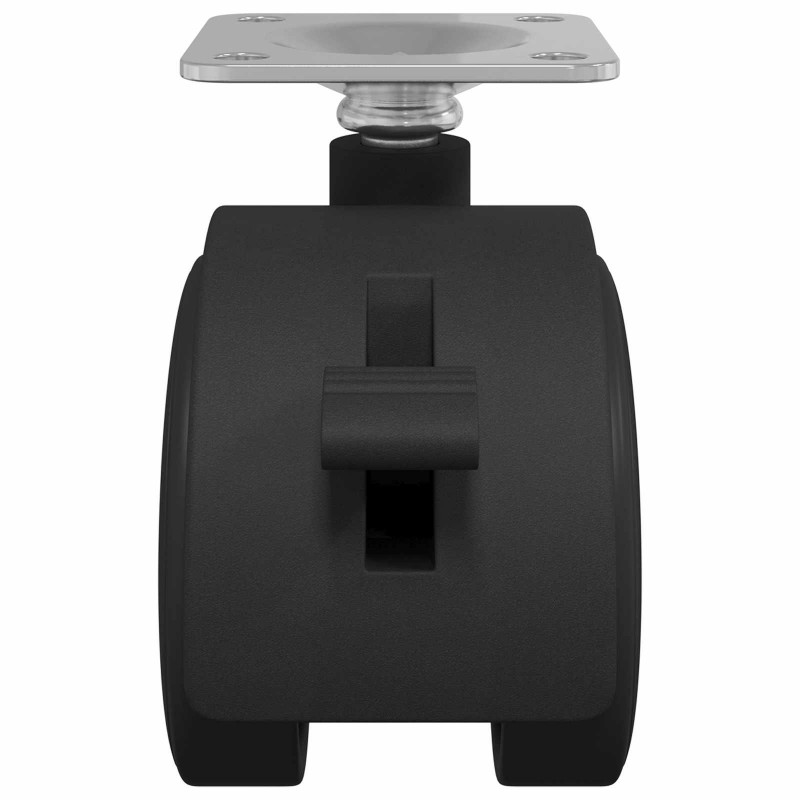 Wózek 2 pcs Czarny 39,5 x 39,5 x 37,8 mm Żelazo i polipropylen