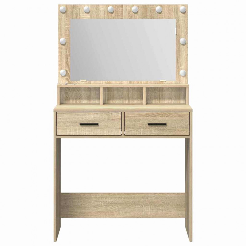 Toaletka Dąb Sonoma 79 x 41 x 135 cm Materiał drewnopochodny