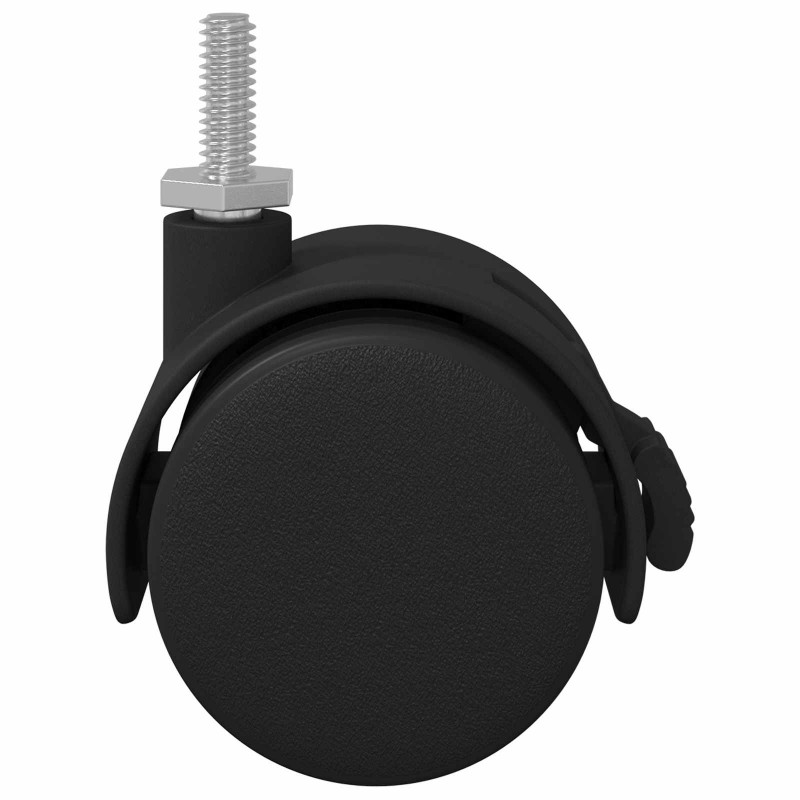 Wózek 2 pcs Czarny i Srebrny 40,1 x 40,1 x 37,8 mm Żelazo i PP