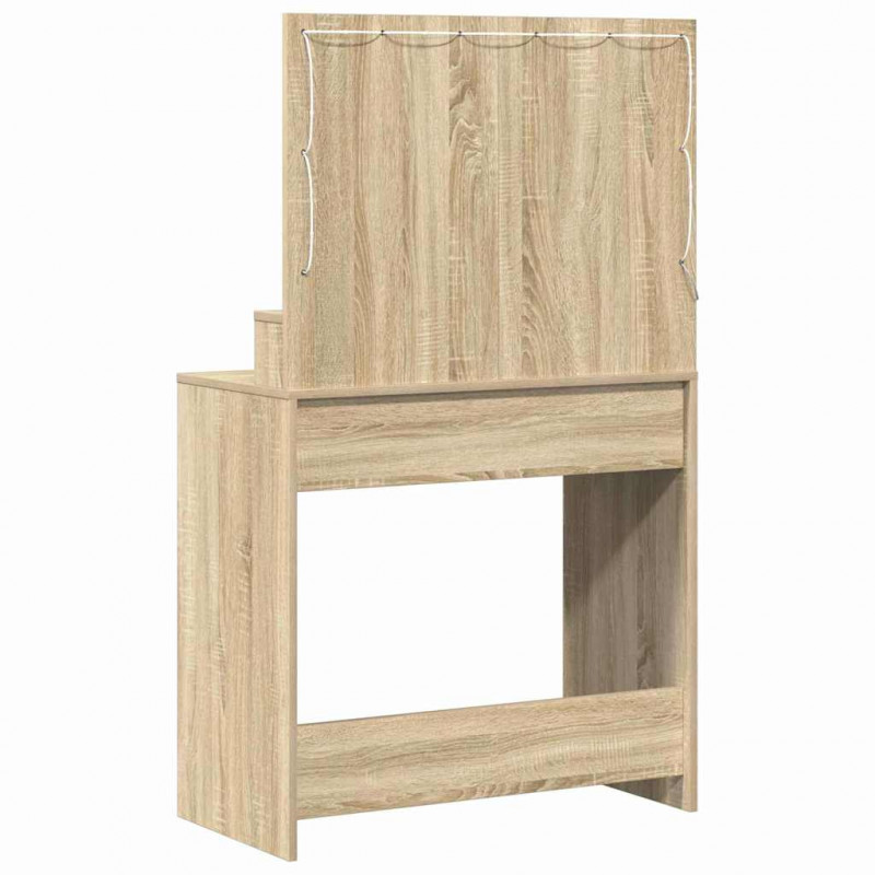 Toaletka Dąb Sonoma 79 x 41 x 135 cm Materiał drewnopochodny