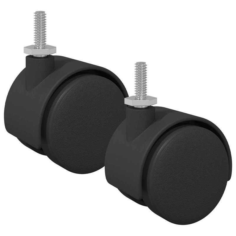 Kółka 2 pcs Czarny 40,1 x 37,8 mm PP i żelazo
