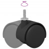 Kółka 2 pcs Czarny 40,1 x 37,8 mm PP i żelazo