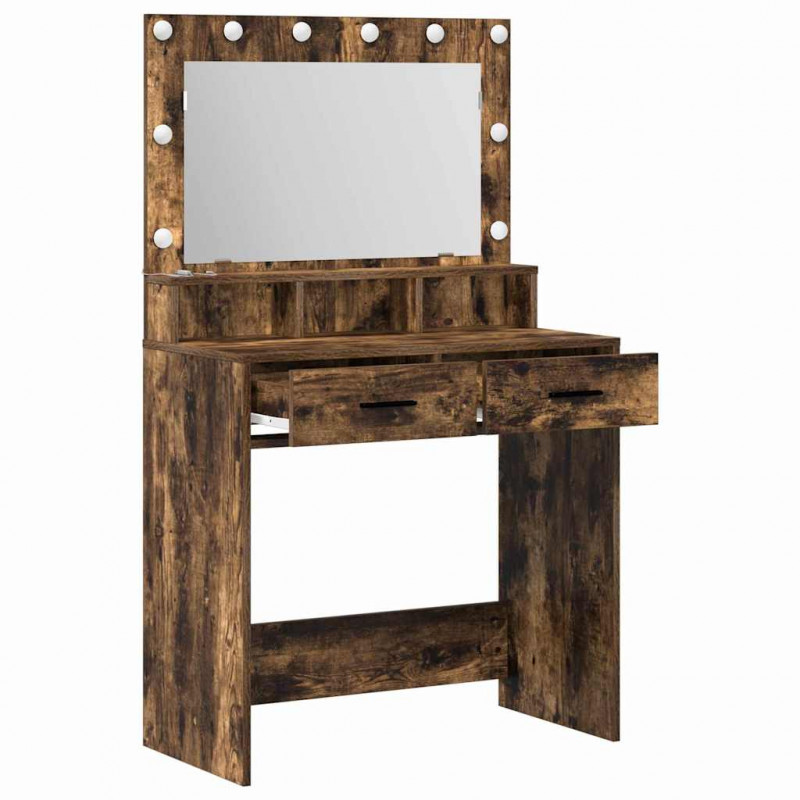 Toaletka Dąb wędzony 79 x 41 x 135 cm Materiał drewnopochodny