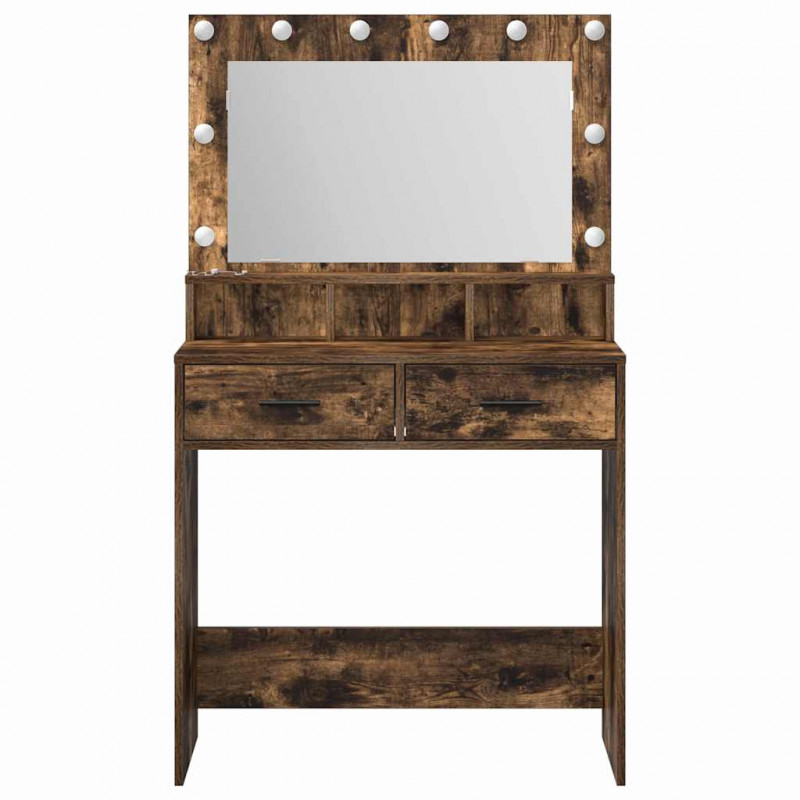 Toaletka Dąb wędzony 79 x 41 x 135 cm Materiał drewnopochodny