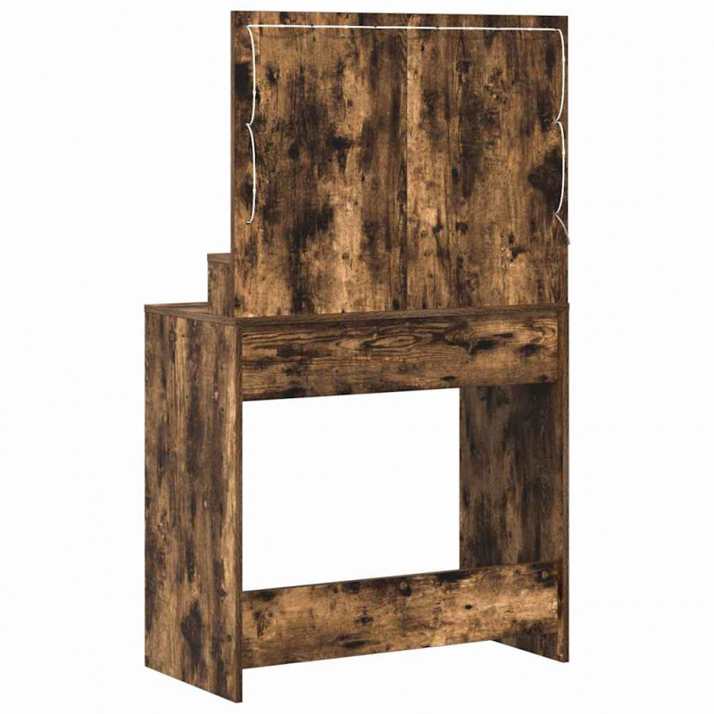 Toaletka Dąb wędzony 79 x 41 x 135 cm Materiał drewnopochodny