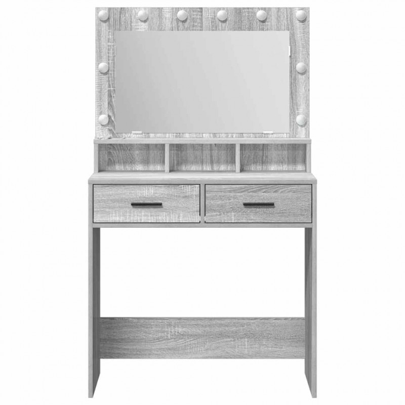 Toaletka Szary Sonoma 79 x 41 x 135 cm Materiał drewnopochodny