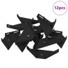 Uchwyt narożny 12 pcs Czarny 138,5 x 50,5 x 16 mm Żelazo