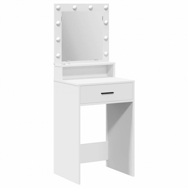 Toaletka z półką Biały 50 x 41 x 135 cm Materiał drewnopochodny