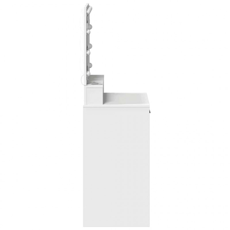 Toaletka z półką Biały 50 x 41 x 135 cm Materiał drewnopochodny