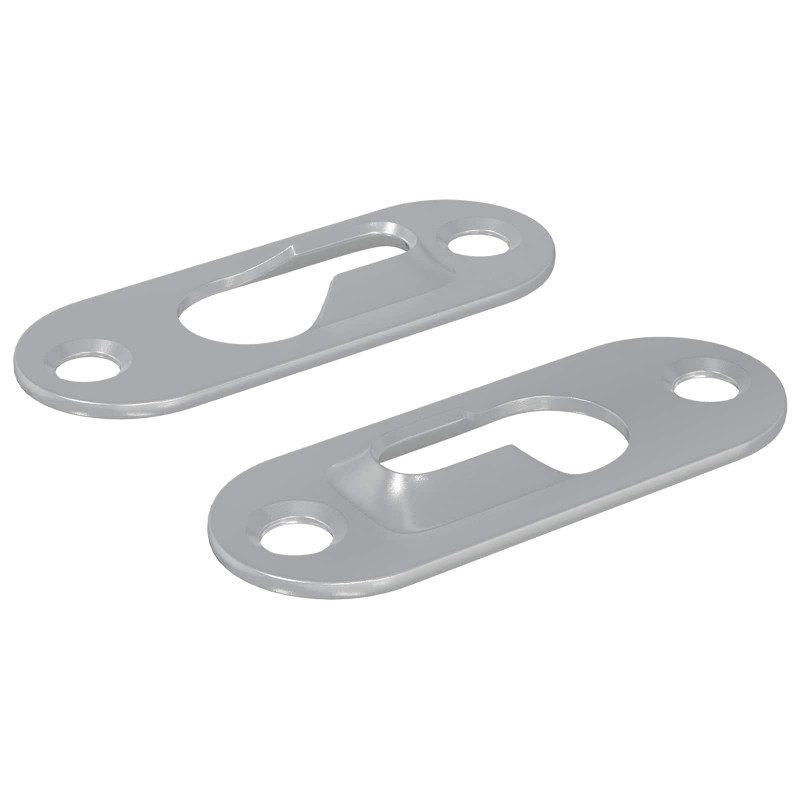 Wieszak na otwór 2 pcs Srebrny 45 x 16 x 3.5 mm Żelazo